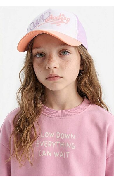 DeFacto Kız Çocuk Baskılı Pamuklu Cap Şapka D8431A825SMOG359
