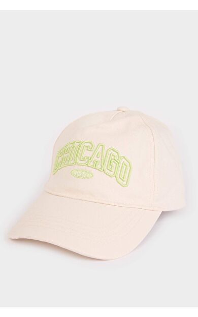 DeFacto Kız Çocuk Nakışlı Pamuklu Cap Şapka D8432A825SMBG286