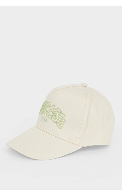 DeFacto Nakışlı Pamuklu Cap Şapka Kız Çocuk