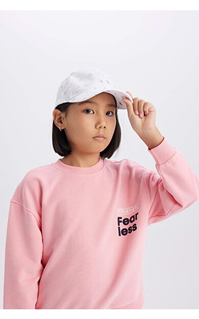 DeFacto Kız Çocuk Desenli Cap Şapka D8434A825SMWT1