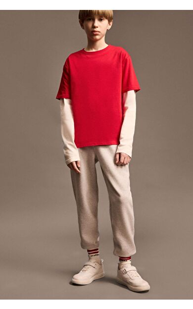 DeFacto Erkek Çocuk Beli Paçası Lastikli Basic Düz Eşofman Altı D8530A825SPGR210