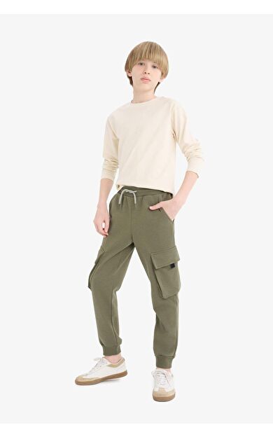 DeFacto Erkek Çocuk Beli Paçası Lastikli Kargo Cepli Eşofman Altı