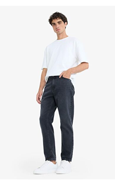 DeFacto 90's Slim Fit Dar Kalıp Yüksek Bel Dar Paça Jean Pantolon D8587AX25AUNM40