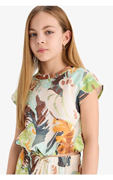 Kız Çocuk Kısa Kollu Bluz