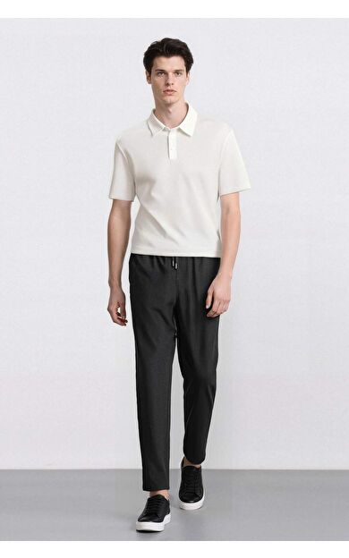 DeFacto Basic Düz Beli Lastikli Bağcıklı Cepli Jogger Düz Paça Pantolon