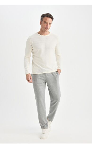 DeFacto Beli Bağcıklı Cepli Düz Paça Jogger Pantolon D8641AX24AUGR210