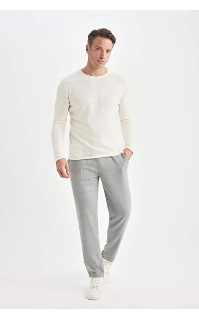DeFacto Beli Bağcıklı Cepli Düz Paça Jogger Pantolon D8641AX24AUGR210