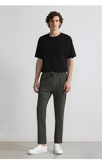 DeFacto Beli Bağcıklı Cepli Düz Paça Jogger Pantolon D8641AX24AUKH244