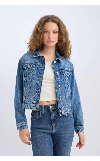 DeFacto Regular Fit Jean Ceket D8665AX25SPNM28