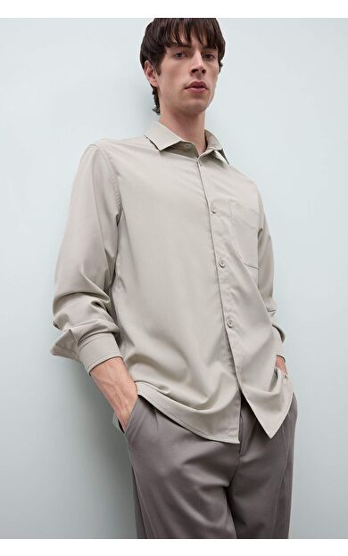 DeFacto Regular Fit Polo Yaka Uzun Kollu Gömlek D8713AX25SPKH492