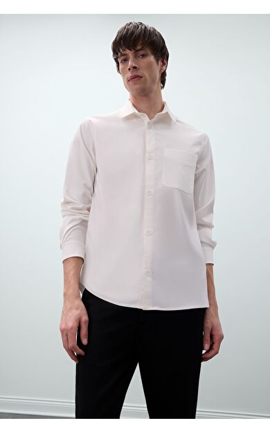 DeFacto Regular Fit Polo Yaka Uzun Kollu Gömlek D8713AX25SPWT32
