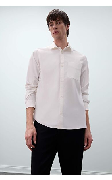 DeFacto Regular Fit Polo Yaka Uzun Kollu Gömlek D8713AX25SPWT32