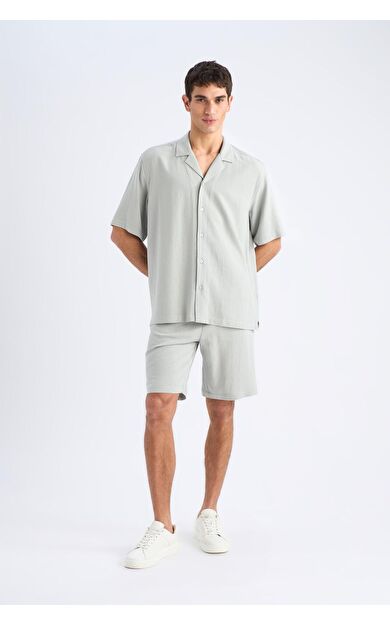 DeFacto Relax Fit Yazlık Keten Karışımlı Şort D8835AX25SMKH514