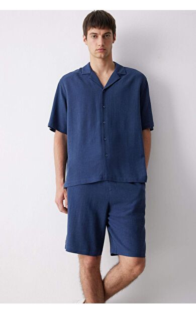 DeFacto Relax Fit Polo Yaka Pamuklu Yazlık Kısa Kollu Gömlek D8875AX25SMNV256