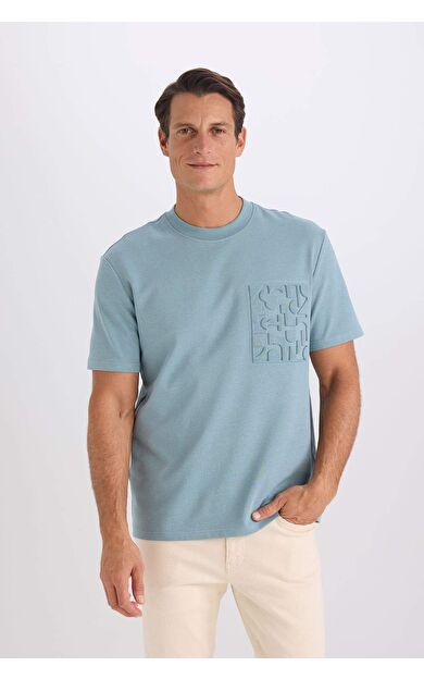 DeFacto Regular Fit Bisiklet Yaka Kısa Kollu Ağır Kumaş Tişört D8923AX25SPBE380