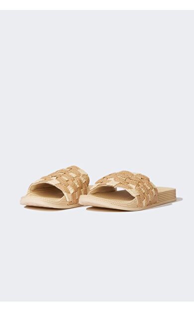 Kadın Düz Taban Suni Deri Terlik