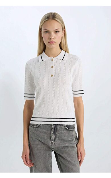 DeFacto Regular Fit Polo Yaka Kazak