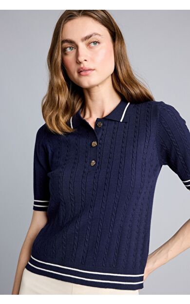 DeFacto Regular Fıt Polo Yaka Kazak