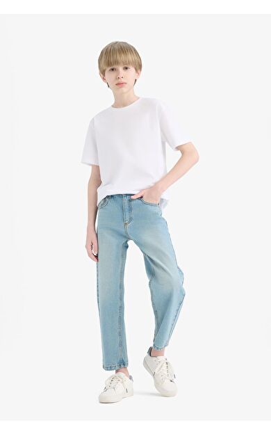DeFacto Erkek Çocuk Straight Fit Düz Paça Jean Pantolon D9012A825SMNM39