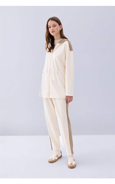 Esnel Belli Yan Şeritli Harem Pantolon