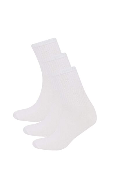 DeFacto Erkek 3'lü Pamuklu Soket Çorap D9162AXNSWT1