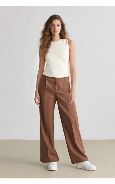 DeFacto Wide Leg Cepli Yüksek Bel Geniş Paça Uzun Boy Pantolon D9182AX24AUBN218