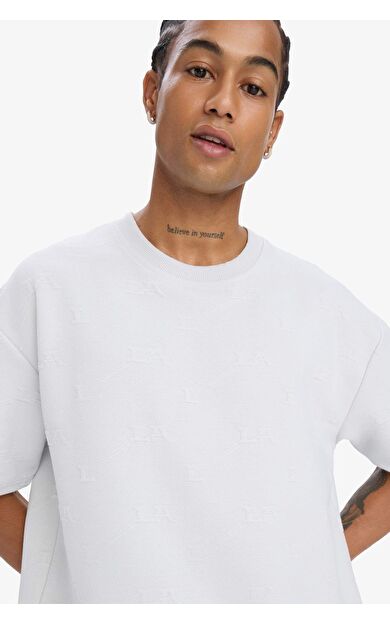 DeFactoFit Oversize Geniş Kalıp Bisiklet Yaka Sporcu Kısa Kollu Tişört D9186AX25SPGR519