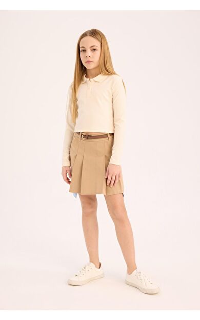 DeFacto Kız Çocuk Gabardin Etek D9221A825SMBG65