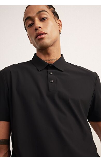 DeFacto DeFactoFit Standart Fit Sporcu Kısa Kollu Polo Tişört D9244AX25SPBK81