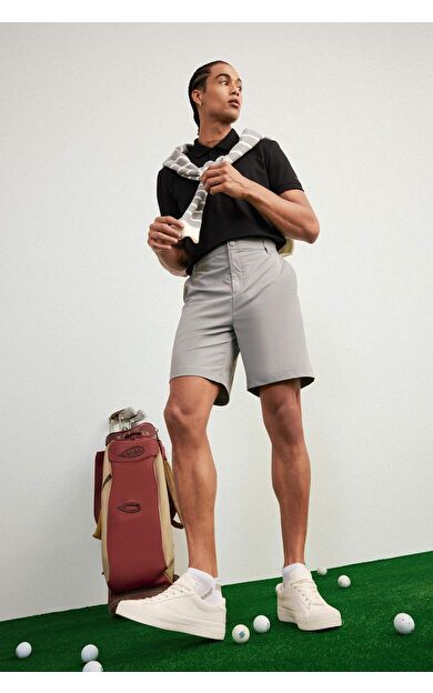 DeFactoFit Slim Fit Dar Kesim Sporcu Dokuma Şort D9249AX25SPGR67