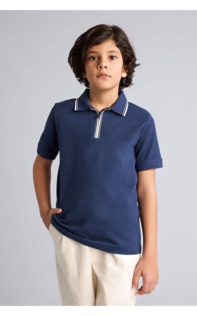 DeFacto Regular Fıt Polo Yaka Pike Kısa Kollu Polo Tişört Erkek Çocuk