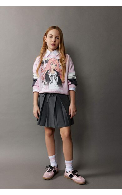 Kız Çocuk Pileli Etek D9341A825SPGR309