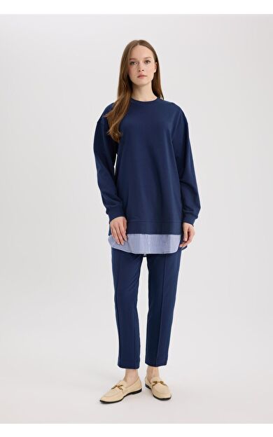 DeFacto Harem Basic Düz Sweatshirt Kumaşı Pantolon D9363AX25SPNV248