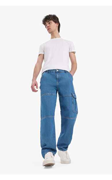 DeFacto Relax Fit Düz Paça Jean Pantolon