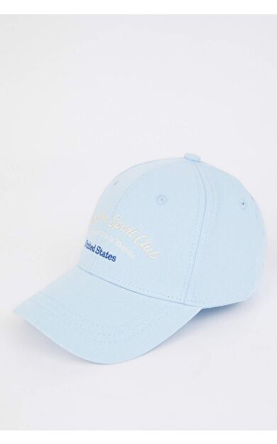 DeFacto Kadın Etiket Baskılı Dokuma Beyzbol Basketbol Şapkası D9484AX25SMBE18