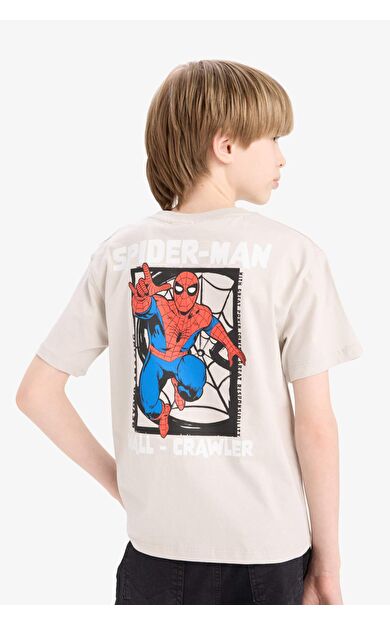 DeFacto Erkek Çocuk Marvel Spiderman Bisiklet Yaka Kısa Kollu Tişört