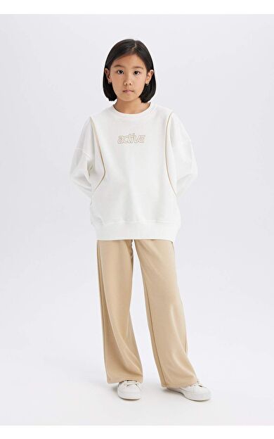 DeFacto Kız Çocuk Wide Leg Geniş Paça Eşofman Altı D9621A825SMBG203