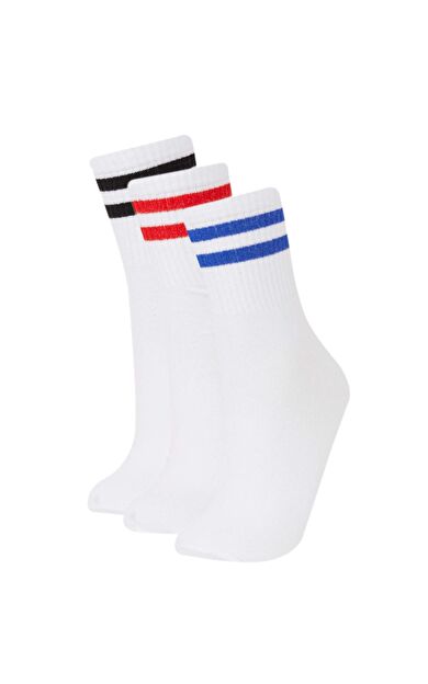 DeFacto Erkek 3'lü Pamuklu Soket Çorap D9672AXNSWT1