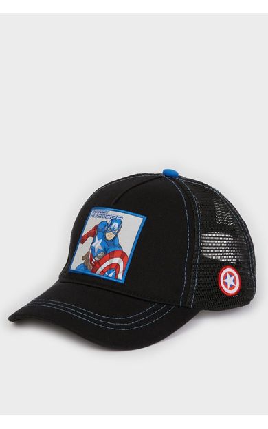 DeFacto Erkek Çocuk Marvel Avengers Etiket Baskılı Pamuklu Cap Şapka D9790A825SMBK27