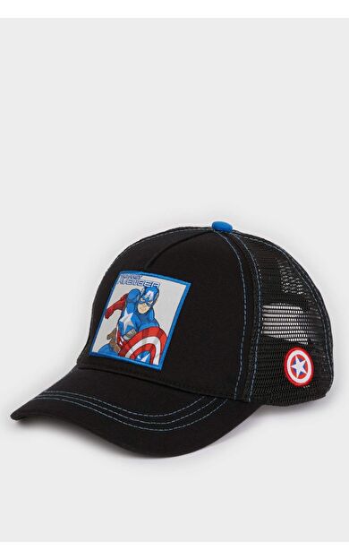 DeFacto Erkek Çocuk Marvel Avengers Etiket Baskılı Pamuklu Cap Şapka D9790A825SMBK27