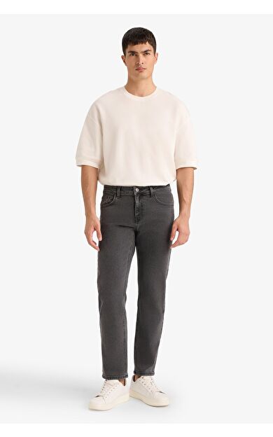 DeFacto Sergio Regular Fit Normal Bel Boru Paça Düz Paça Jean Pantolon