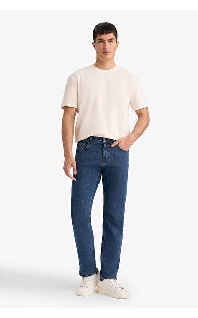 DeFacto Sergio Regular Fit Normal Kalıp Normal Bel Boru Paça Jean Pantolon