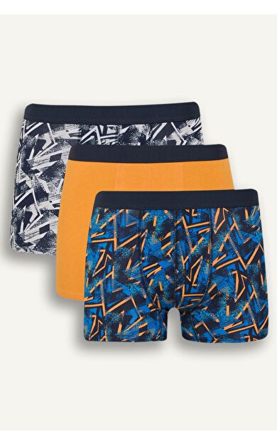 DeFacto Regular Fit Baskılı 3'lü Boxer D9875AX25SPNV135