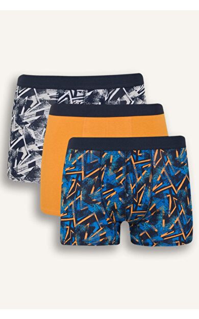 DeFacto Regular Fit Baskılı 3'lü Boxer D9875AX25SPNV135
