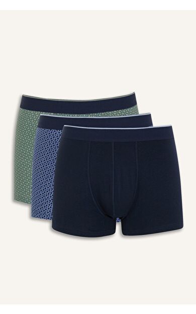 DeFacto Regular Fit Kareli 3'lü Boxer D9878AX25SPAR150