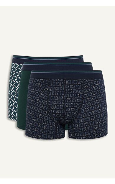 DeFacto Regular Fit Baskılı 3'lü Boxer D9879AX25SPNV135