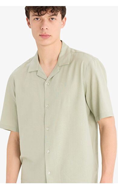DeFacto Relax Fit Polo Yaka Kısa Kollu Gömlek D9882AX25AUGN497