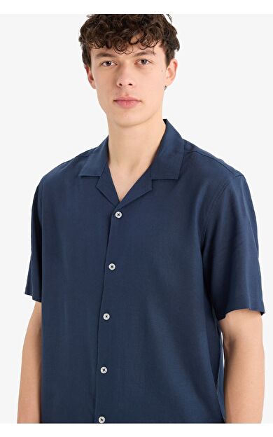 DeFacto Relax Fit Polo Yaka Kısa Kollu Gömlek D9882AX25AUNV256