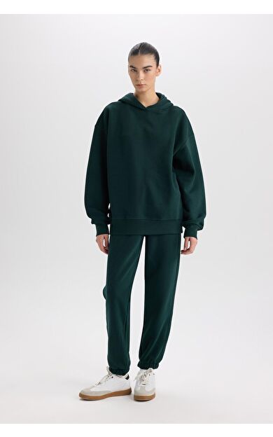 DeFacto Cepli Standart Boy Kalın Sweatshirt Kumaşı Jogger Eşofman Altı D9934AX24WNGN465