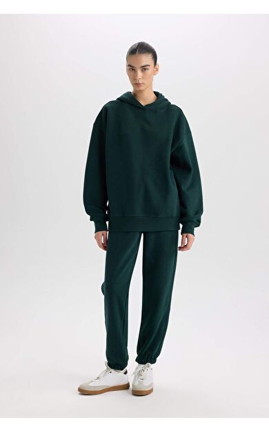 DeFacto Cepli Standart Boy Kalın Sweatshirt Kumaşı Jogger Eşofman Altı D9934AX24WNGN465